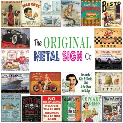 Original Metal Sign Co. Illustrated Vintage Metal Wall Sign in Various Designs   253160446798